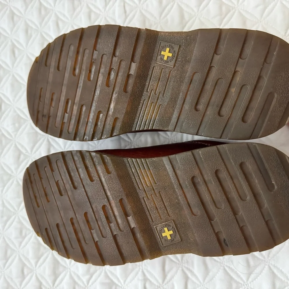 Dr. Martens Perry Oxford Lace Up Brown Leather Shoes Y2K Size 10 Men / 11 Women - Picture 12 of 16